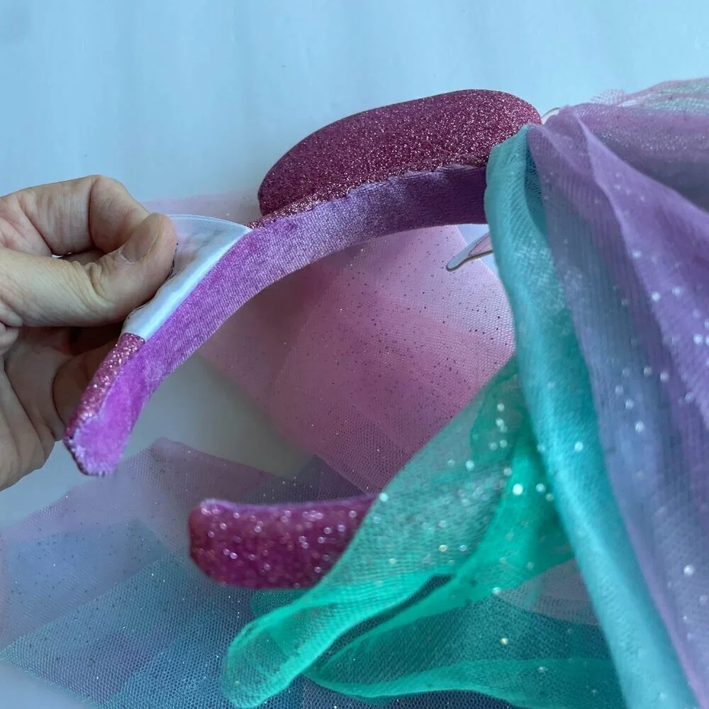 Disney Parks Princess Fairy Butterfly Glitter‎ Veil Minnie Mouse Ears Headband